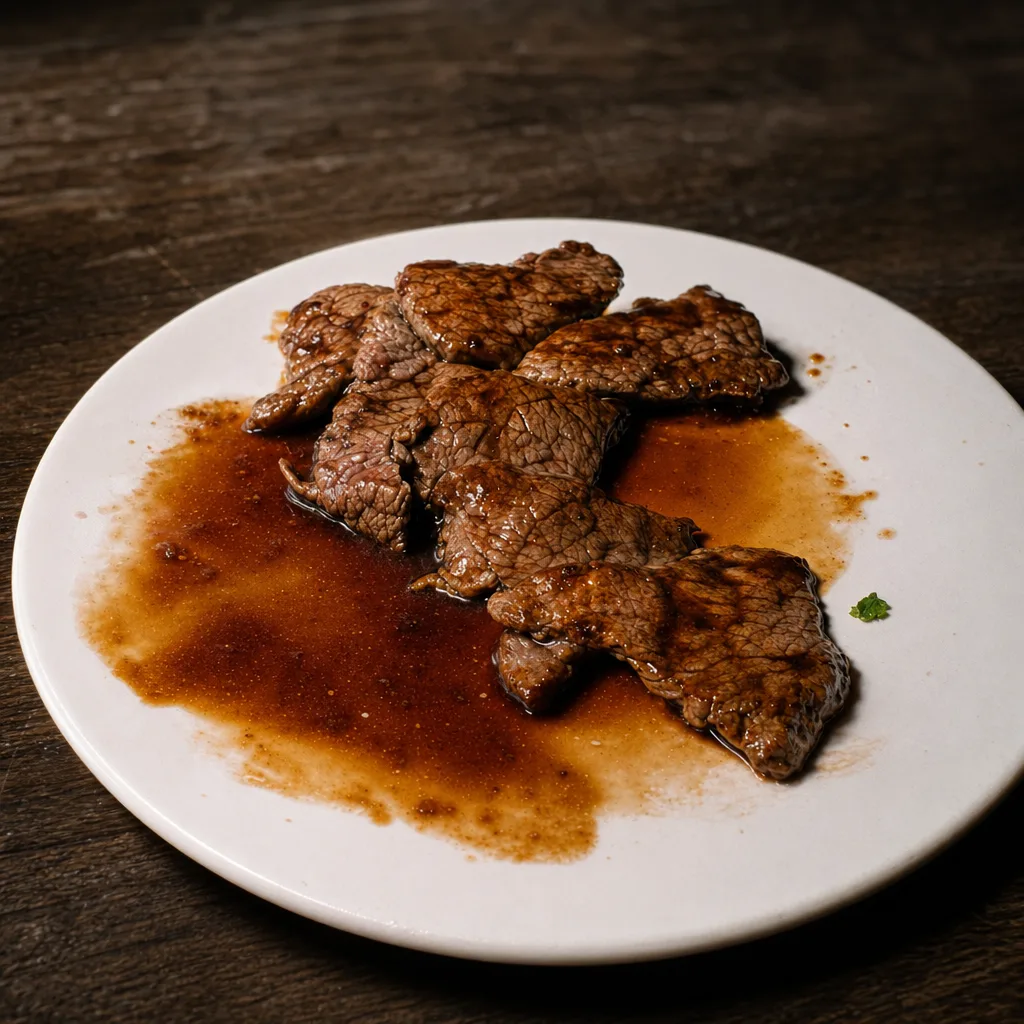 Biefstuk in jus in Michelin-stijl
