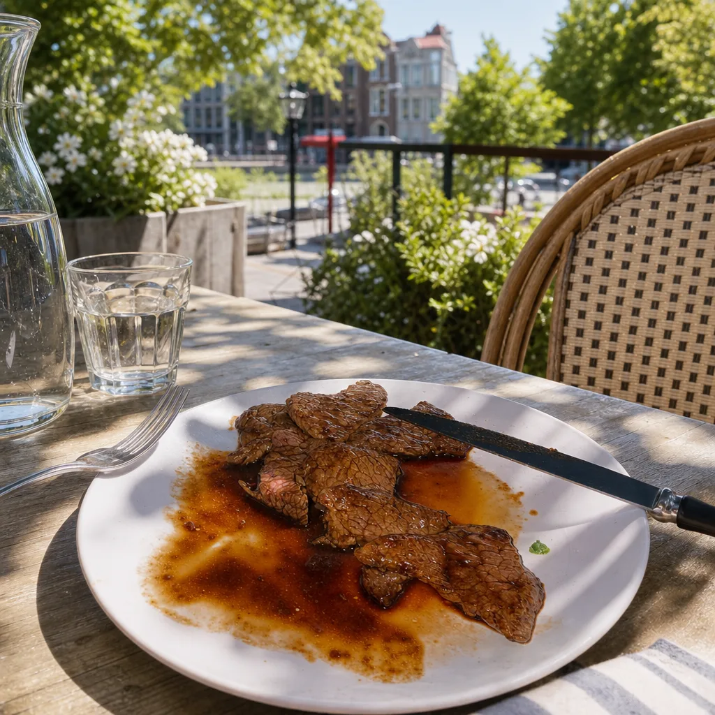 Biefstuk in jus in Terras-stijl
