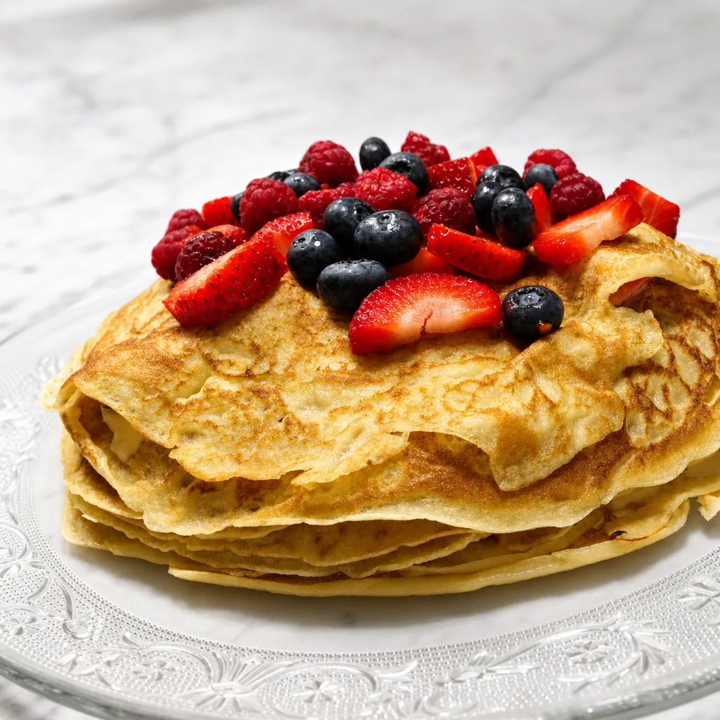 Pannenkoeken met vers fruit — bewerkt in 🍰 Patisserie stijl