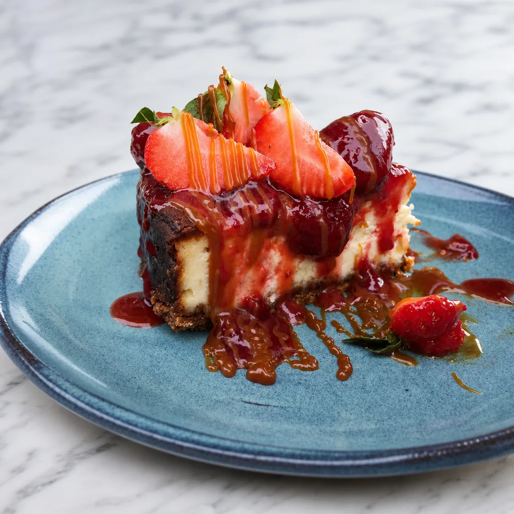 Cheesecake met aardbei — Patisserie