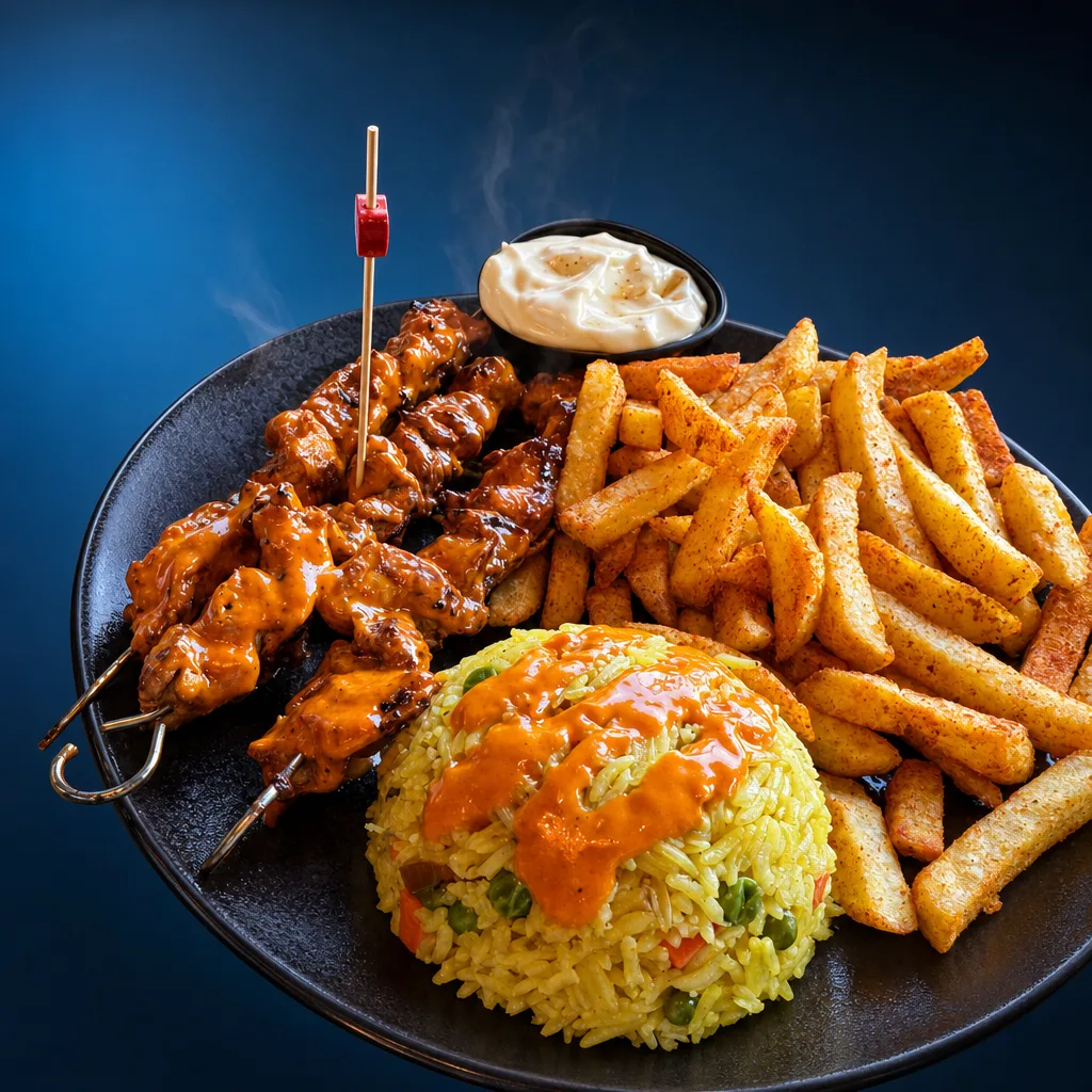Saté met friet en rijst — Reclame